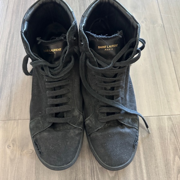 Saint Laurent High Top Black Sneakers - Picture 1 of 5